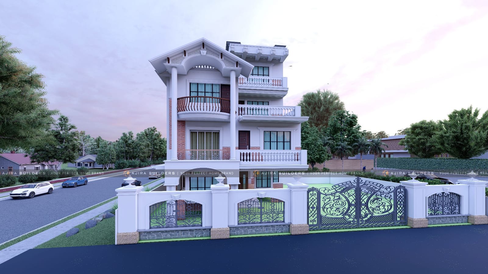 Completed house designed by Ajira Builders in Kathmandu, Nepal